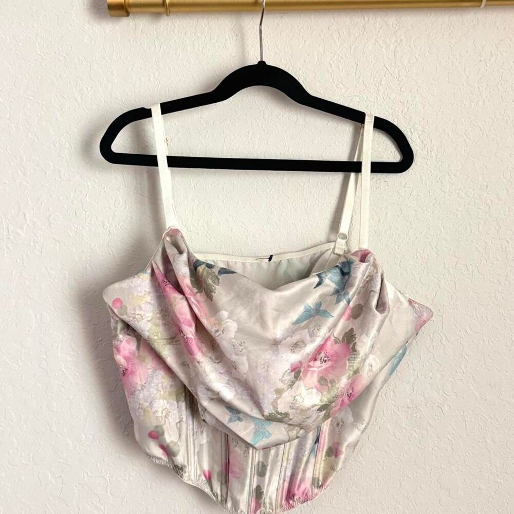 NWT Victoria’s Secret Floral Satin Corset Top Large